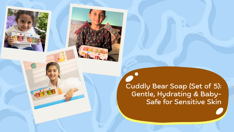 Cuddly Bear Soap (Set of 5): Gentle, Hydrating & Baby-Safe for Sensitive Skin