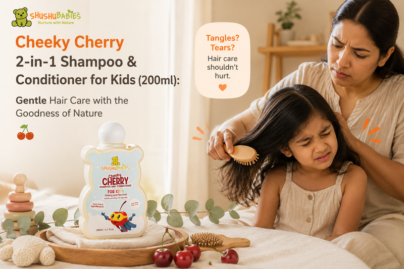 Cheeky Cherry 2-in-1 Shampoo & Conditioner for Kids (200ml): Gentle Hair Care with the Goodness of Nature