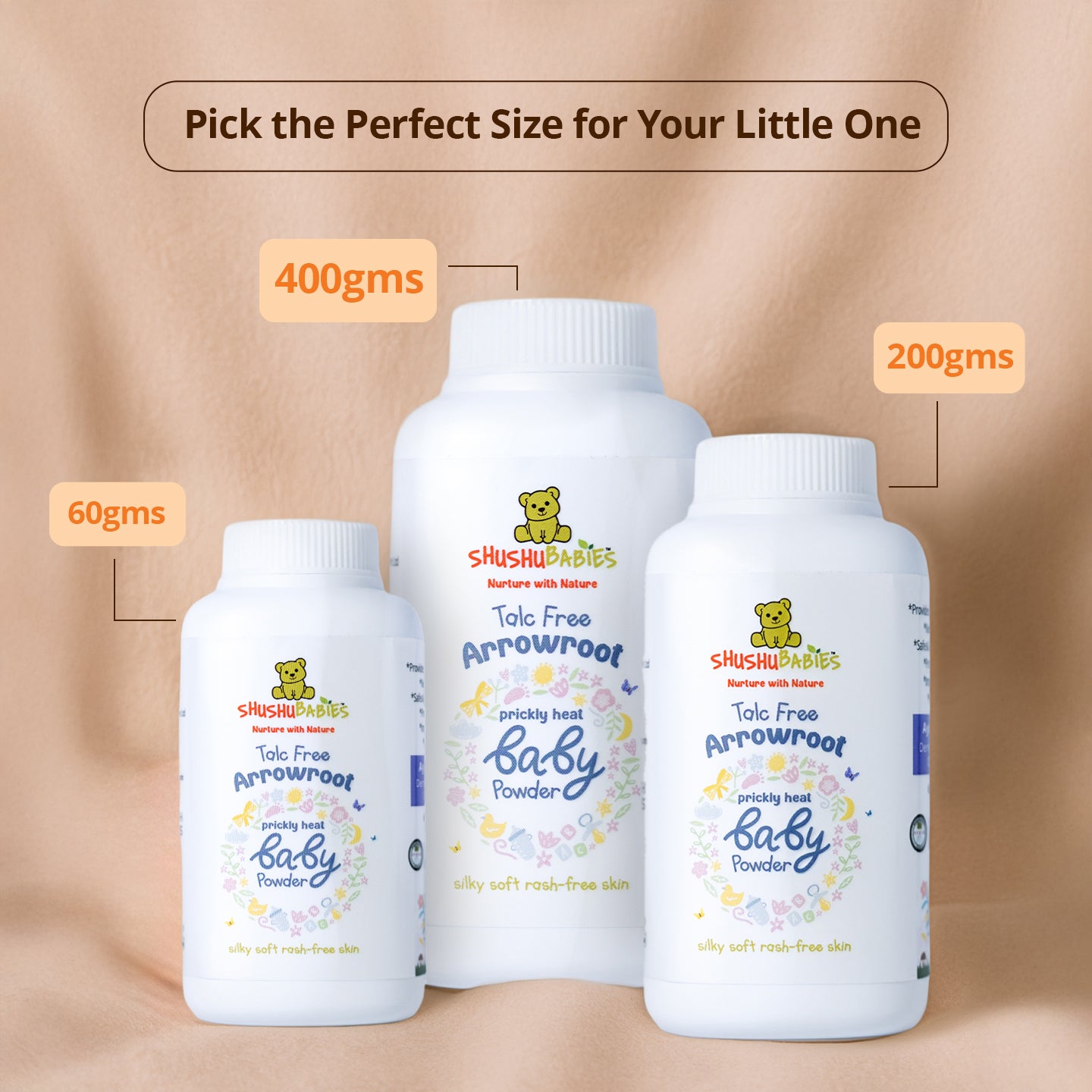 ShuShu Babies Talc-free Arrowroot Baby Powder: Gentle and Safe Care for ...