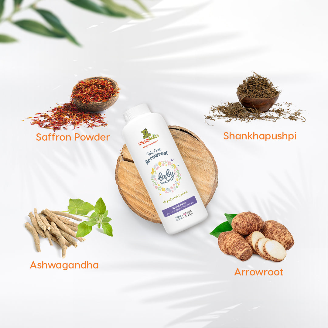 ShuShu Babies Talc-free Arrowroot Baby Powder: Gentle and Safe Care for ...